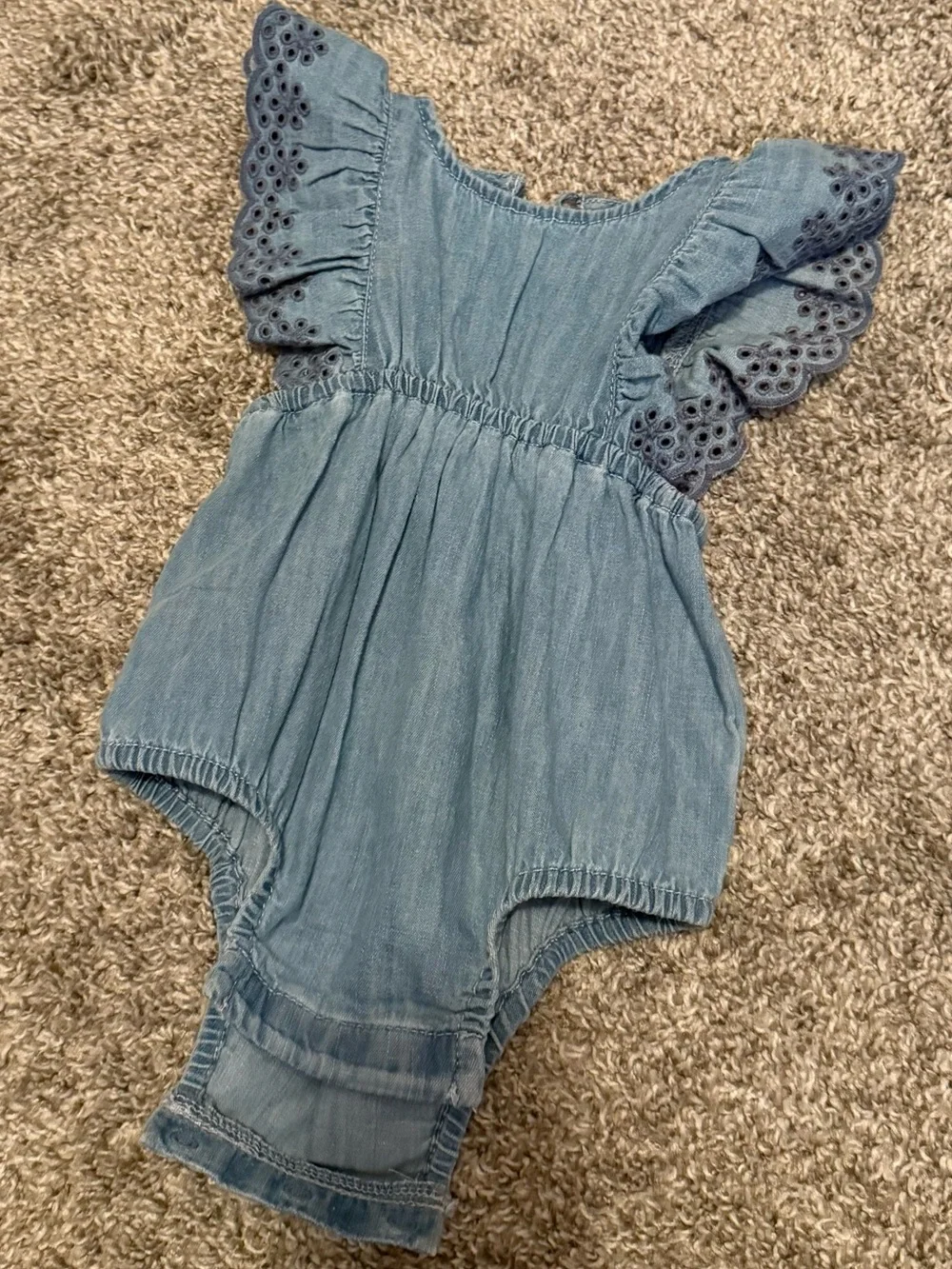 BabyGAP eyelet denim romper